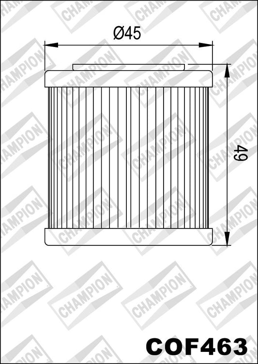 Champion Oil Filter COF463 (HF563)