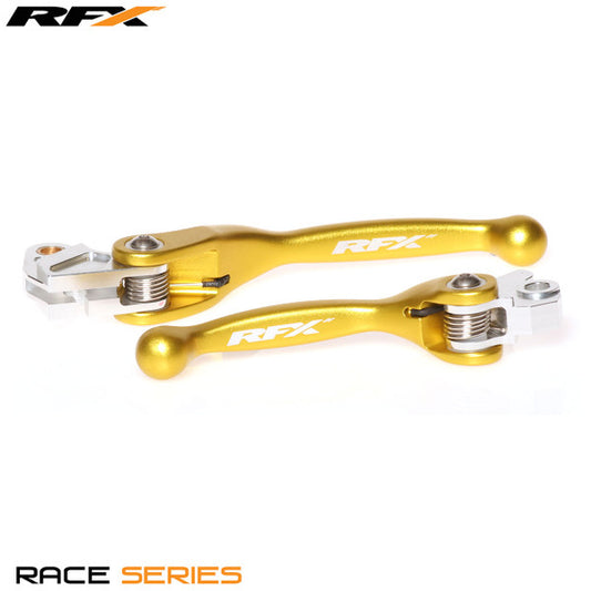 RFX Race Forged Flexible Lever Set (Yellow) Kaw KX65/85/100 00-23 KX125/250 00-08 RMZ250/450 07-23