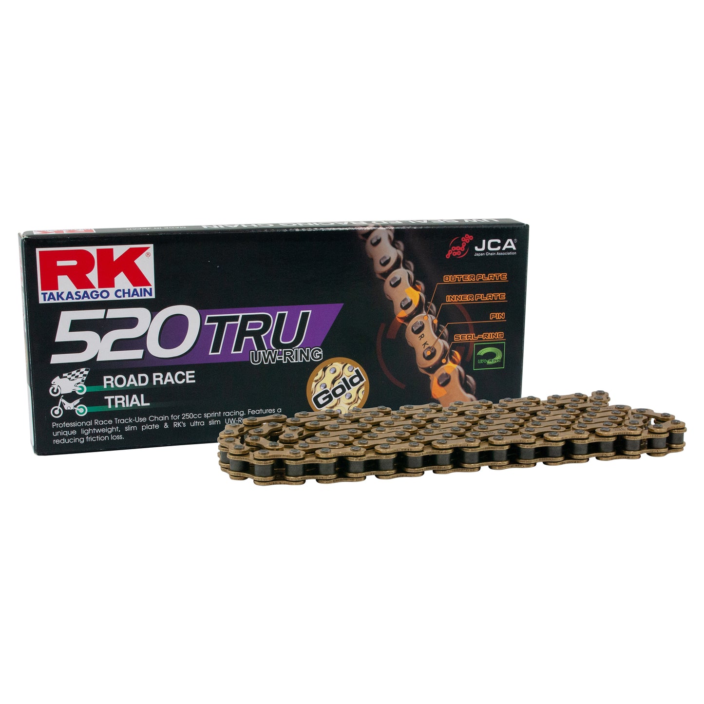 RK GB520TRU-120 Gold UW-Ring Road Race Chain