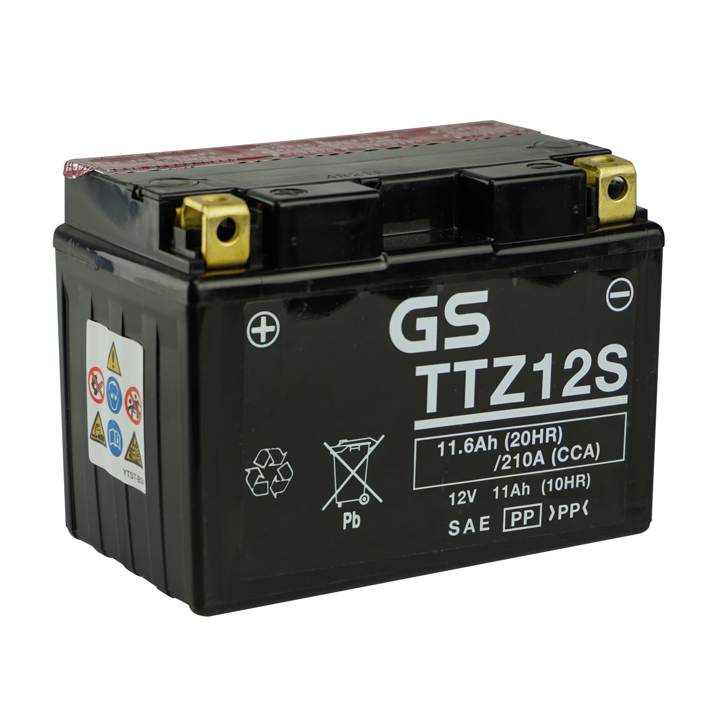 Battery GS TTZ12S-12V MF VRLA - Dry Cell, Includes Acid Pack