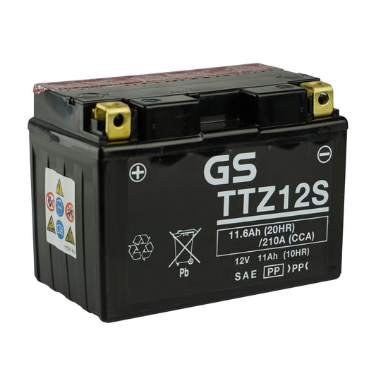 Battery GS TTZ12S-12V MF VRLA - Dry Cell, Includes Acid Pack