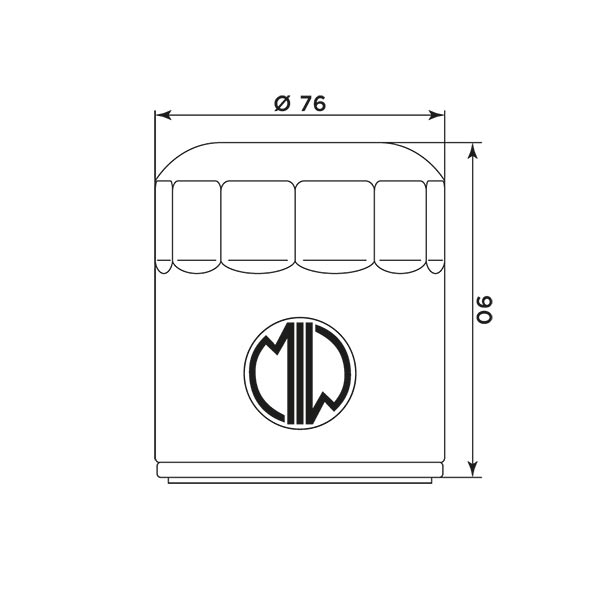 MIW Oil Filter MG20001 (HF551)