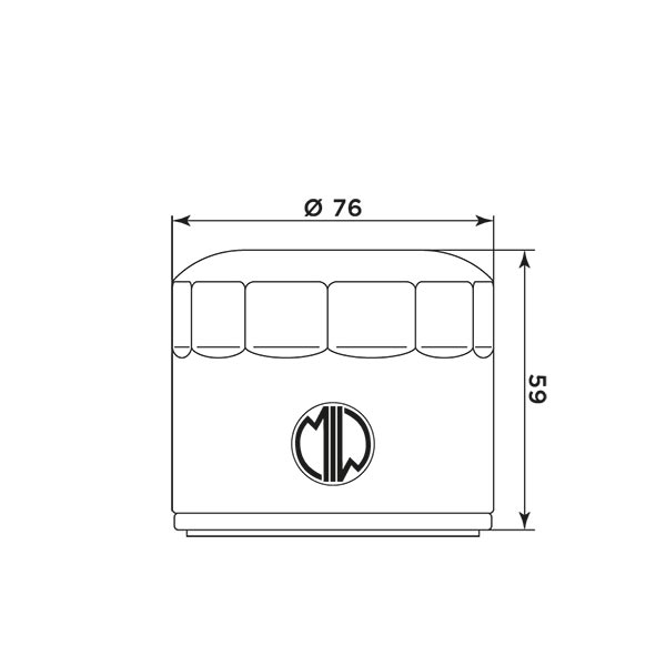 MIW Oil Filter MG20002 (HF552)