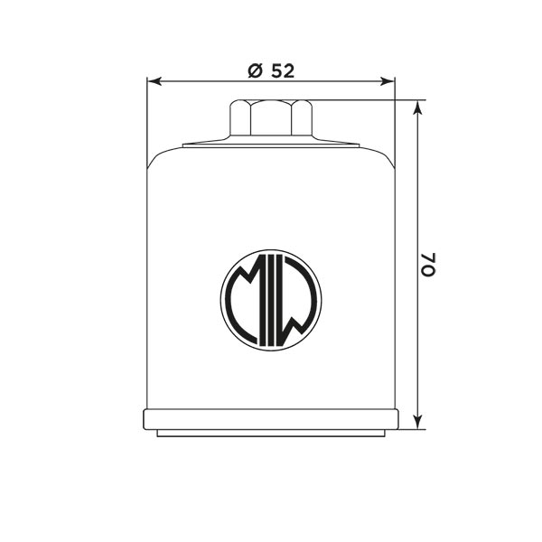 MIW Oil Filter PO22002 (HF199)