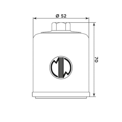 MIW Oil Filter PO22002 (HF199)