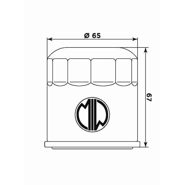 MIW Oil Filter PO22001 (HF198)