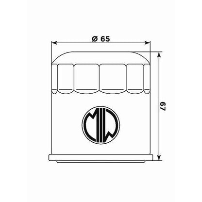 MIW Oil Filter PO22001 (HF198)