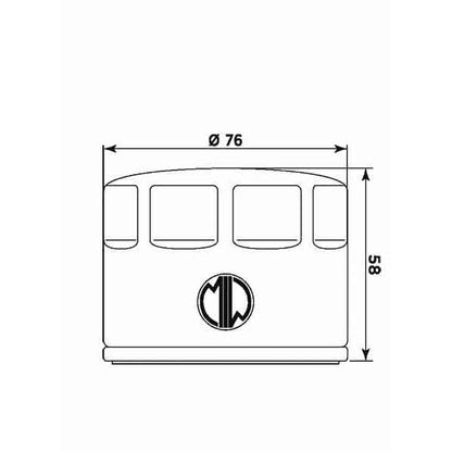 MIW Oil Filter P5005 (HF181)