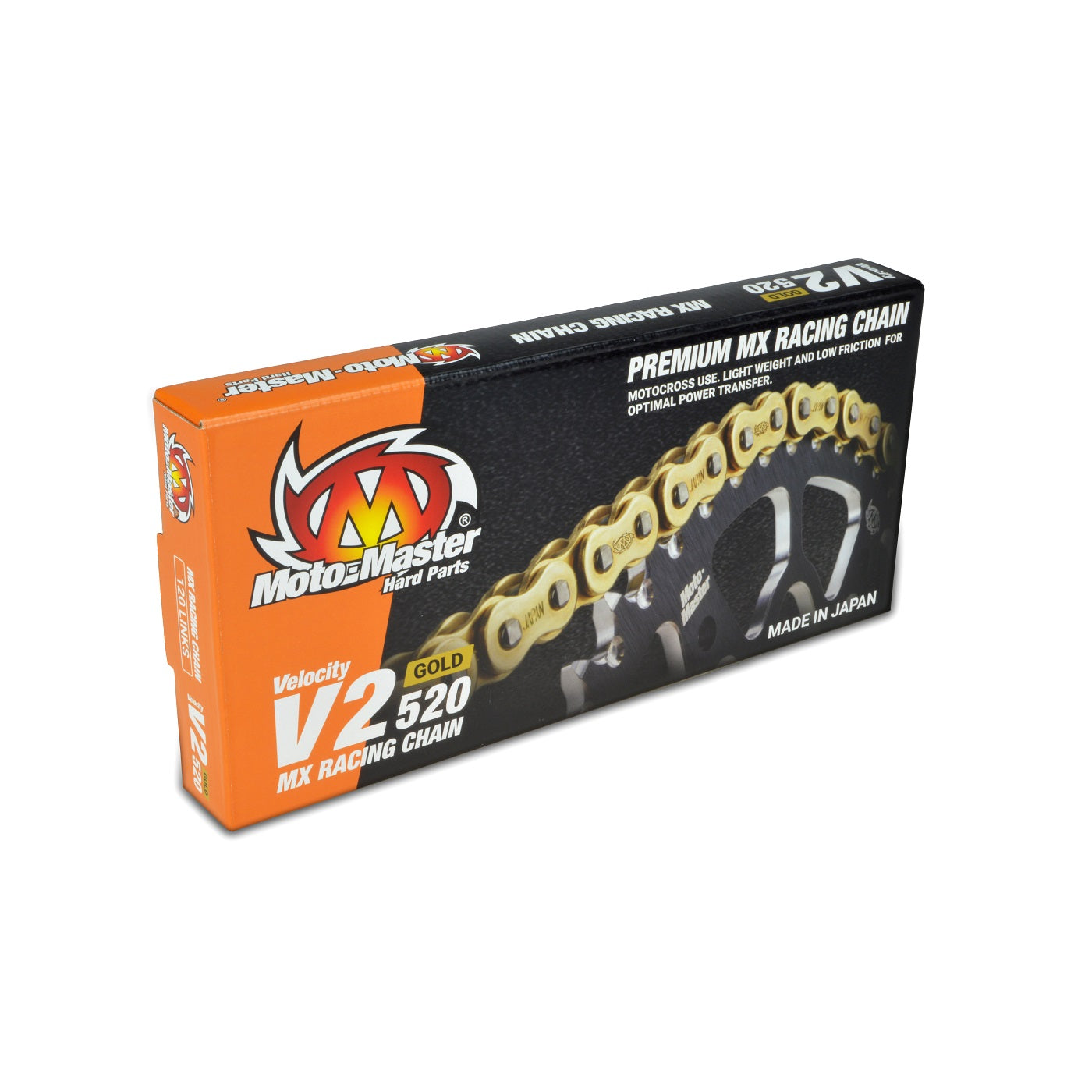 Premium lightweight and low friction chain designed for motocross. Chain sizes available: 415, 420, 428 and 520.