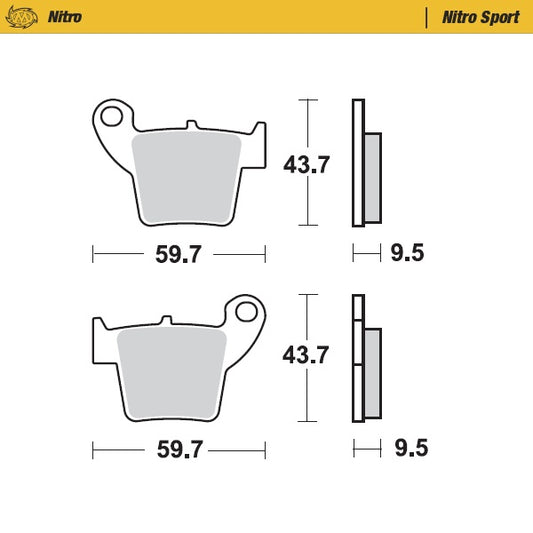 Sintered MX & Enduro brake pad for general use, the one-gradient softer compound adds more stopping power and further optimises rider fe...