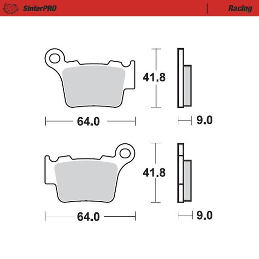 Sintered MX & Enduro brake pad for advanced riding which provides excellent stopping power in all weather conditions.