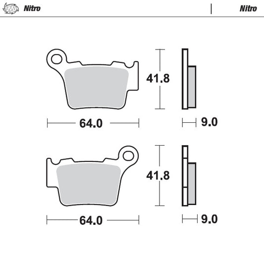 Sintered MX/Enduro brake pad for general use, an excellent long lasting all-weather performer. Also highly suitable for Enduro use.