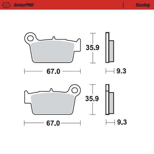 Sintered MX & Enduro brake pad for advanced riding which provides excellent stopping power in all weather conditions.