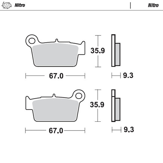 Sintered MX/Enduro brake pad for general use, an excellent long lasting all-weather performer. Also highly suitable for Enduro use.