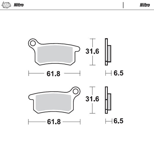 Sintered MX/Enduro brake pad for general use, an excellent long lasting all-weather performer. Also highly suitable for Enduro use.