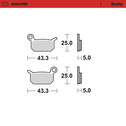 Sintered MX & Enduro brake pad for advanced riding which provides excellent stopping power in all weather conditions.