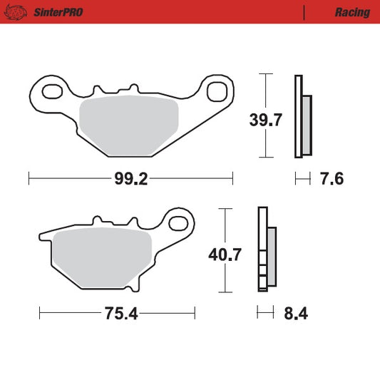 Sintered MX & Enduro brake pad for advanced riding which provides excellent stopping power in all weather conditions.