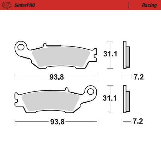 Sintered MX & Enduro brake pad for advanced riding which provides excellent stopping power in all weather conditions.