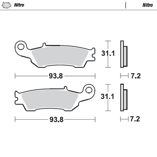 Sintered MX/Enduro brake pad for general use, an excellent long lasting all-weather performer. Also highly suitable for Enduro use.