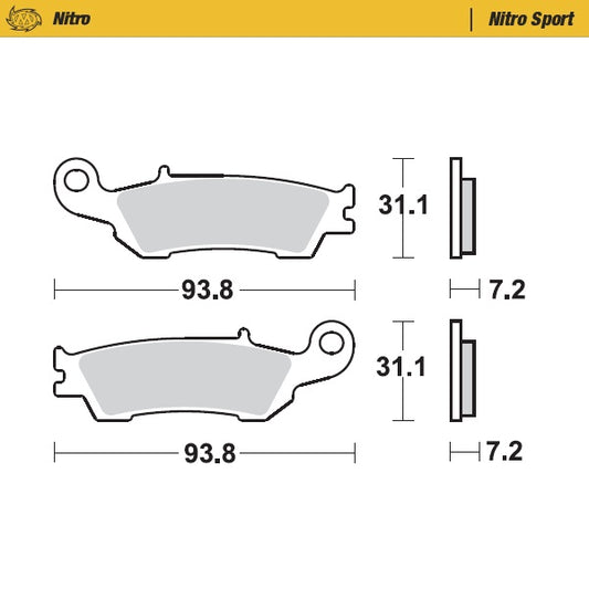 Sintered MX & Enduro brake pad for general use, the one-gradient softer compound adds more stopping power and further optimises rider fe...