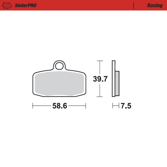 Sintered MX & Enduro brake pad for advanced riding which provides excellent stopping power in all weather conditions.