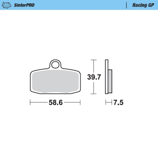 High end MX racing pad for professional use, the special sinter mix combines maximum stopping power with high temperature resistance to ...