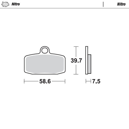 Sintered MX/Enduro brake pad for general use, an excellent long lasting all-weather performer. Also highly suitable for Enduro use.