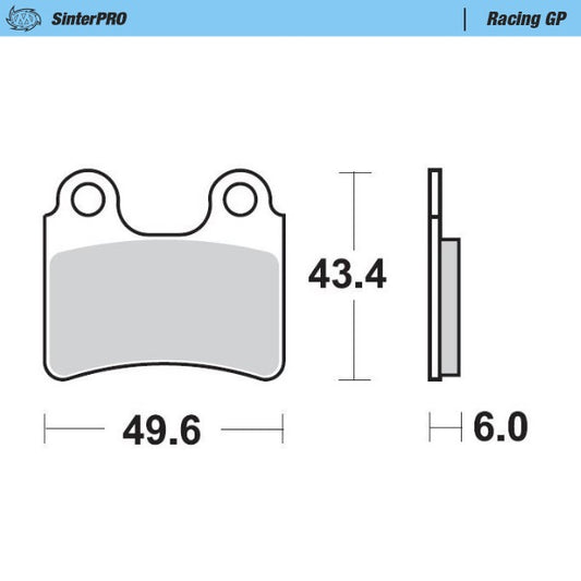 High end MX racing pad for professional use, the special sinter mix combines maximum stopping power with high temperature resistance to ...