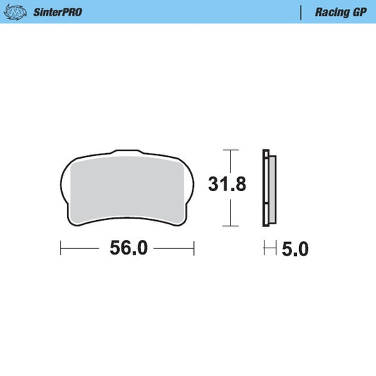 High end MX racing pad for professional use, the special sinter mix combines maximum stopping power with high temperature resistance to ...