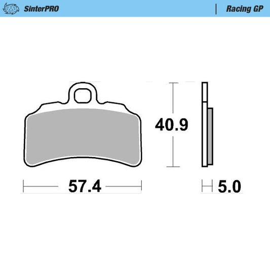 High end MX racing pad for professional use, the special sinter mix combines maximum stopping power with high temperature resistance to ...