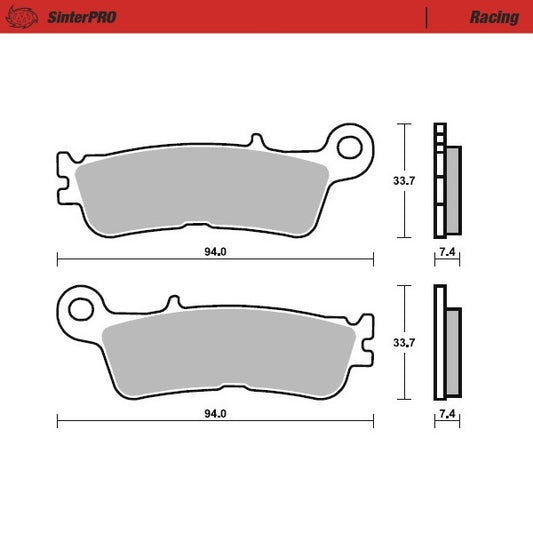 Sintered MX & Enduro brake pad for advanced riding which provides excellent stopping power in all weather conditions.