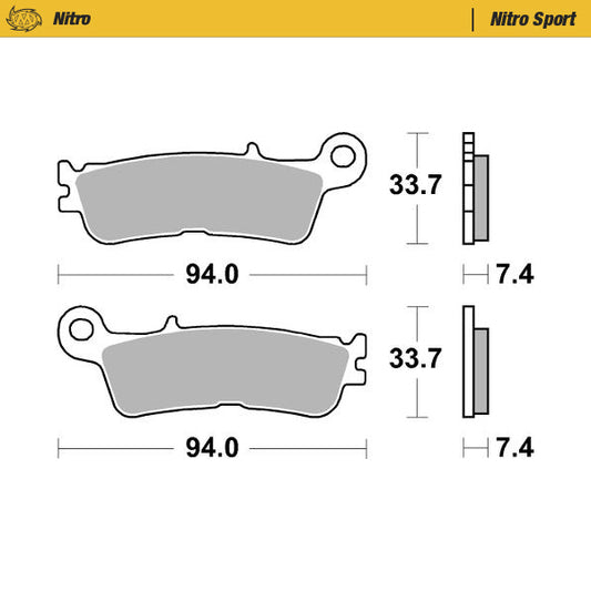 Sintered MX & Enduro brake pad for general use, the one-gradient softer compound adds more stopping power and further optimises rider fe...