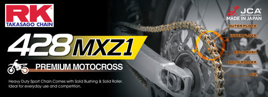 RK GB428MXZ1-132 Gold Premium MX Chain