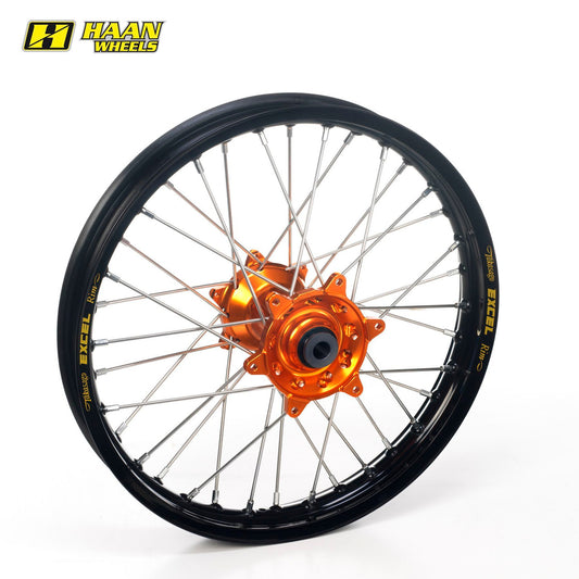 Haan Rear Wheel A60 Black Rim/Orange Hub (18 x 2.15) KTM SX/SXF/EXC/EXCF/TPI 16-24