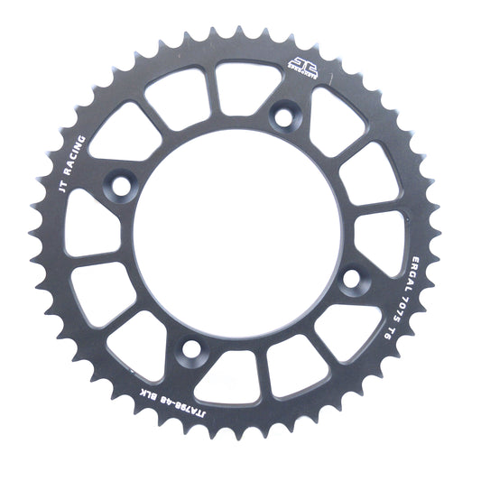 JT REAR SPROCKET ALLOY BLACK 798, JTA798.48BLK 7075-T6 Aluminium