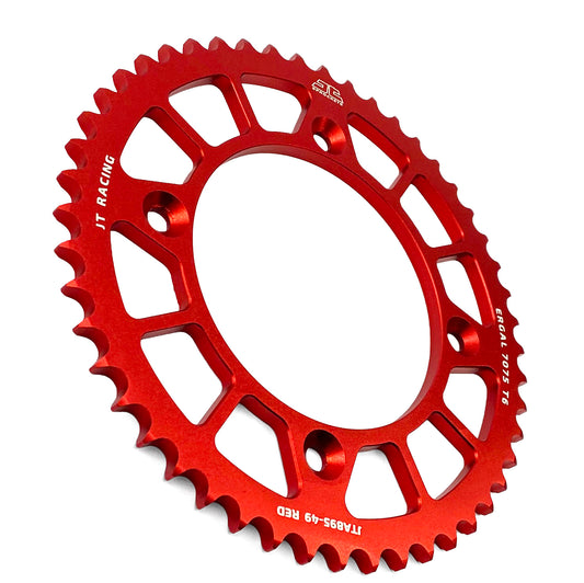 JT REAR SPROCKET ALLOY RED 441, JTA895.49RED 7075-T6 Aluminium