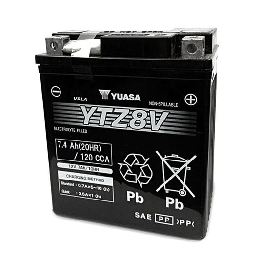 Yuasa YTZ8V (WC) 12V Factory Activated High Performance MF VRLA Battery