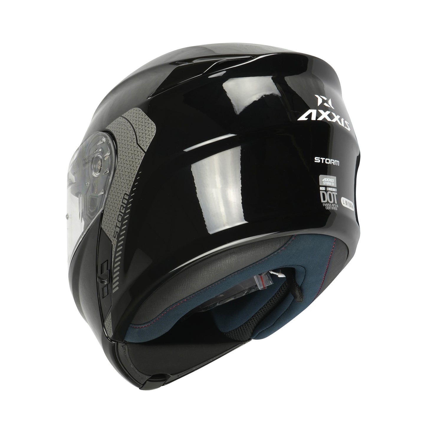 Axxis Storm SV Solid A1 Gloss Black XS 53-54cm Helmet