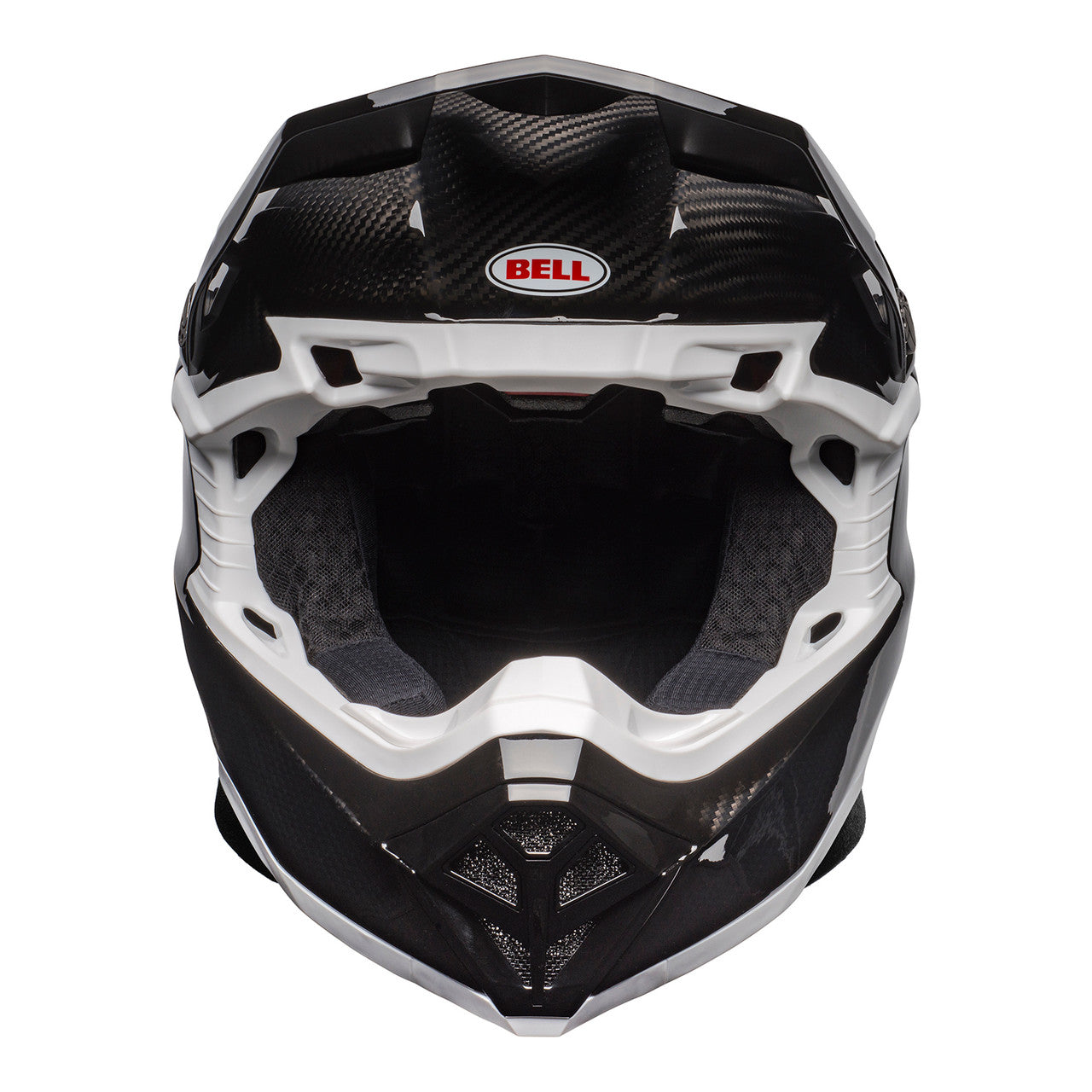 Bell MX 2023 Moto-10 Spherical Mips Adult Helmet (Gloss Black Carbon/White)