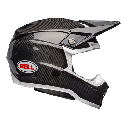 Bell MX 2023 Moto-10 Spherical Mips Adult Helmet (Gloss Black Carbon/White)