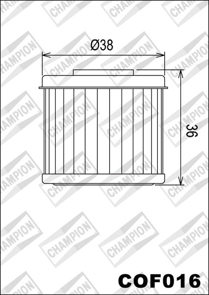 Champion Oil Filter COF016 (HF116 SF1008)