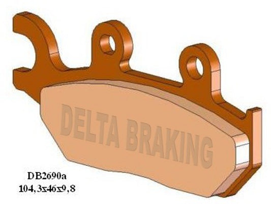 Delta M1 Organic Brake Pads DB2690 FA172 VD252