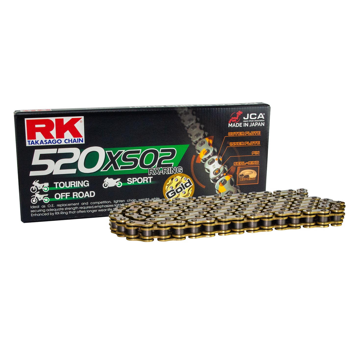 RK GB520XSO2-36 Gold RX-Ring Chain