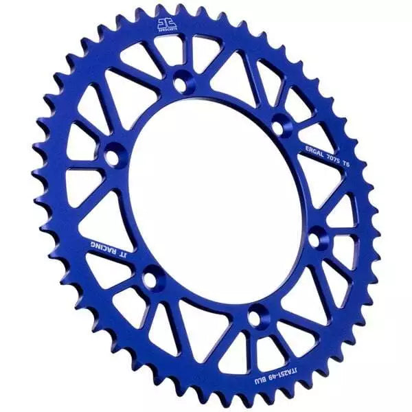 JT REAR SPROCKET ALLOY BLUE 441, JTA895.49BLU 7075-T6 Aluminium