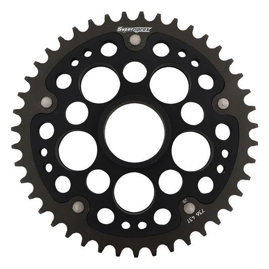 SuperSprox Rear Edge Sprocket Ducati RSA-736_525-43-BLK For 525 Chain Ducati fitment