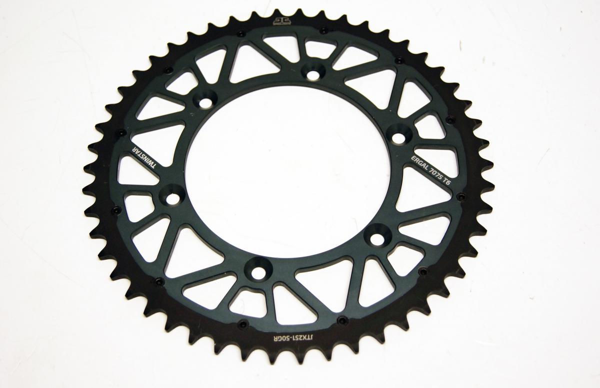 JT REAR SPROCKET TWINRING JTX251.50GR, TWINSTAR ALLOY & STEEL