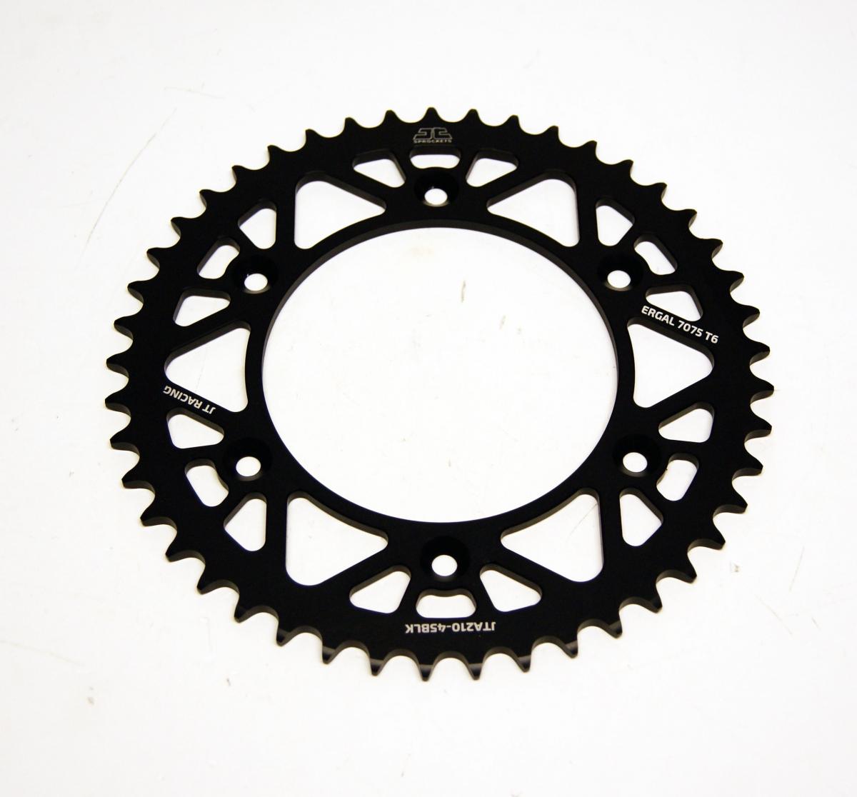 JT REAR SPROCKET JT RACERLITE BLACK, JT JTA210.45BLK 7075-T6 Aluminium