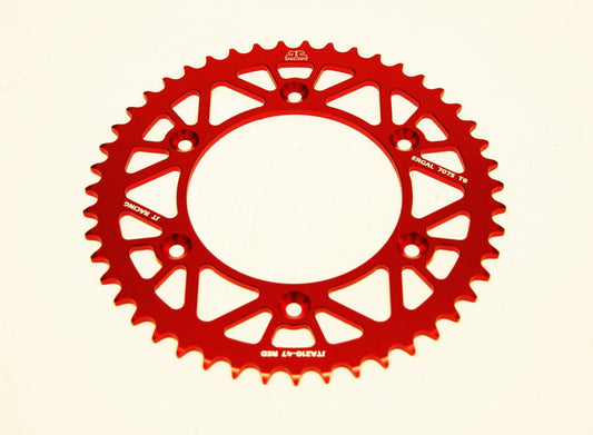 JT REAR SPROCKET JT RACERLITE RED, JT JTA210.47RED 7075-T6 Aluminium