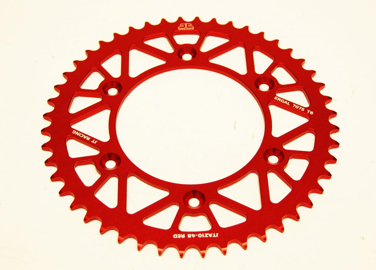 JT REAR SPROCKET JT RACERLITE RED, JT JTA210.48RED 7075-T6 Aluminium