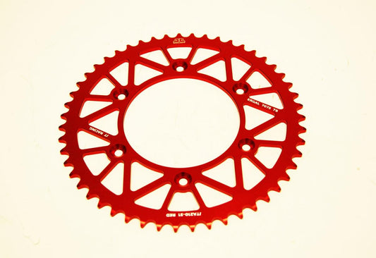 JT REAR SPROCKET JT RACERLITE RED, JT JTA210.51RED 7075-T6 Aluminium